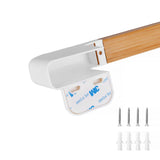 Bamboo Wall Mounted Bathroom Towel Rail - Side View