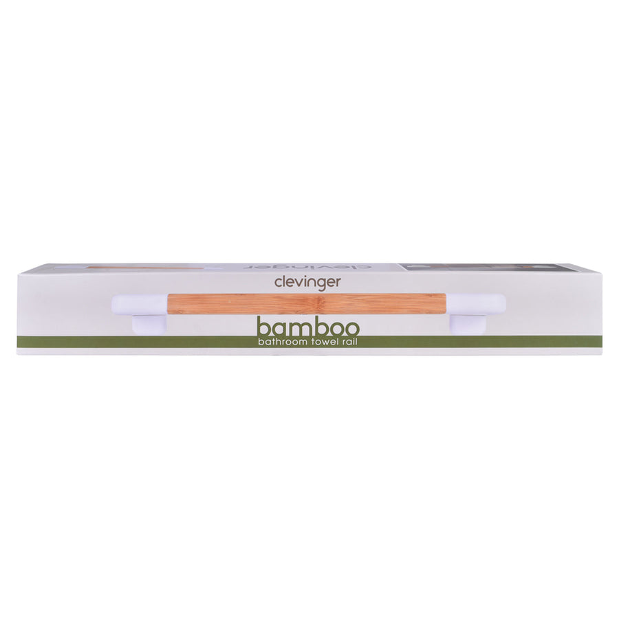 Bamboo Wall Mounted Bathroom Towel Rail