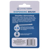 Soap Dispensing Kitchen Brush for Dish Pan Sink Cleaning - Front View