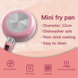 12cm Mini Non Stick Aluminium Frying Pan Round Egg Pan - Top-Down View