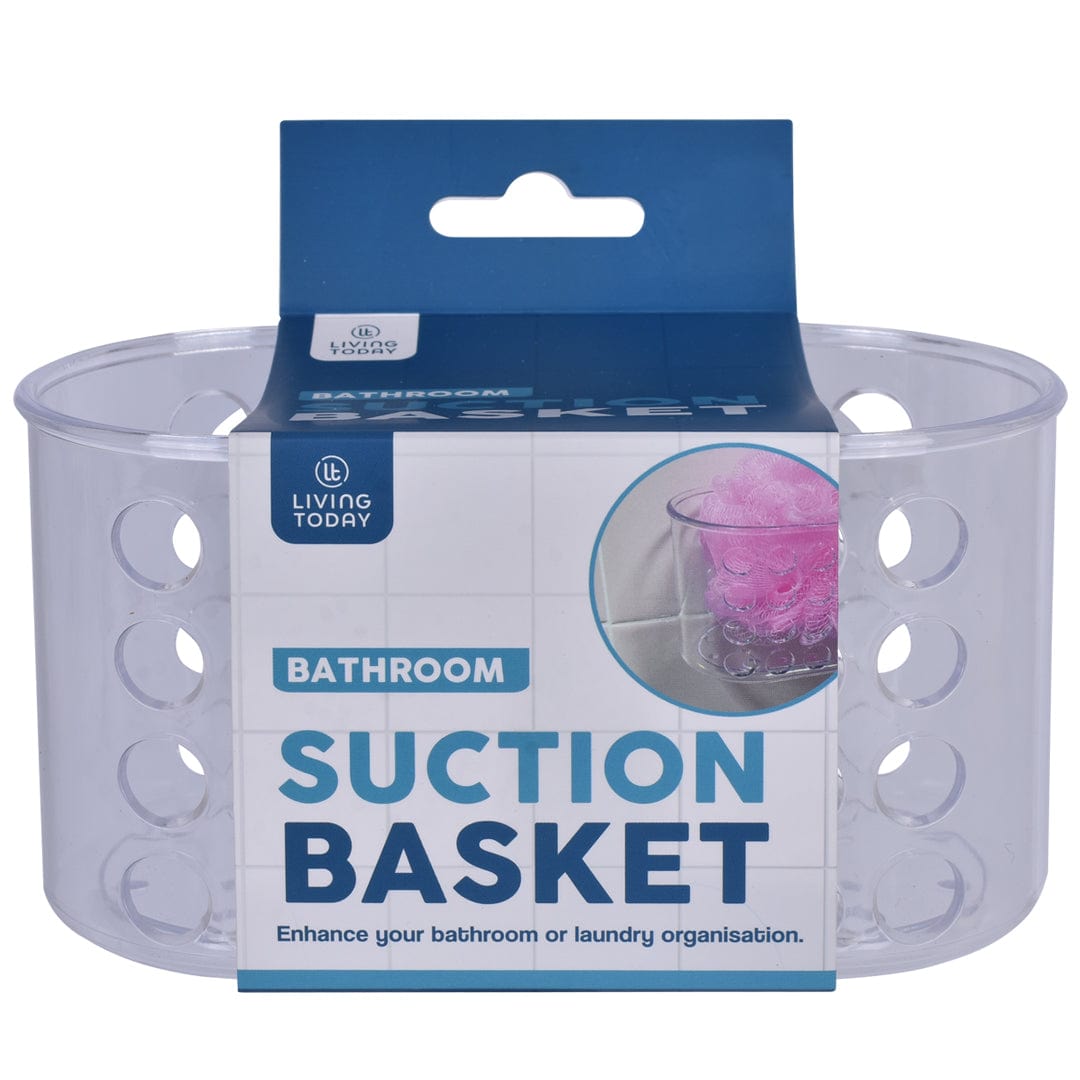 Small Shower Basket Soap Holder Kitchen Organizer with Suction Cups