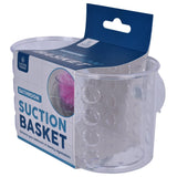 Small Shower Basket Soap Holder Kitchen Organizer with Suction Cups - Front View