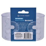 Small Shower Basket Soap Holder Kitchen Organizer with Suction Cups - Side View