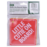2 Pcs Baby On Board Car Safety Sign 13x13cm - Front View
