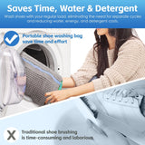 2Pcs Portable Shoe Washing Bag - Side View