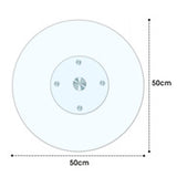 Tempered Glass Lazy Susan 50cm - Front View