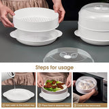2 Tier Microwave Steamer - Top-Down View