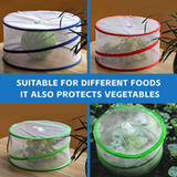 Pop Up Food Covers, Mesh Fly Protection, Picnic Cover 3 Pack - Close-Up Angle