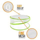Pop Up Food Covers, Mesh Fly Protection, Picnic Cover 3 Pack - Top-Down View