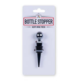 2x Stainless Steel with Silicone Wine Bottle Stopper - Side View