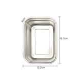 Clevinger Stainless Steel Bamboo Medium Lunch Box 800ml - Side View