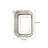 Clevinger Stainless Steel Bamboo Extra Large Lunch Box 2000ml - Top-Down View