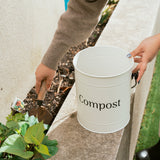 5L Kitchen Bench Compost Bin with 6 Replacment Activated Carbon Filters - Side View