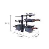 Livingtoday Double Sided 4 Levels Kitchen Organizer - Top-Down View
