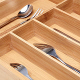 Bamboo Cutlery Tray - Side View