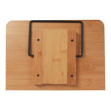 Bamboo Book Stand - Adjustable Book Stand - Book, Recipes, Tablet Portable Holder - Top-Down View