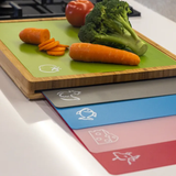 Bamboo Chopping Board With 5 Inserts - Front View