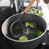 Beechwood & silicone ladle charcoal - Front View