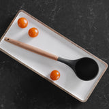 Beechwood & silicone ladle charcoal - Side View