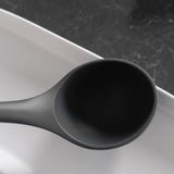 Beechwood & silicone ladle charcoal - Top-Down View