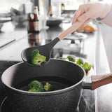 Beechwood & silicone spoon charcoal - Front View