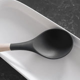 2pcs Beechwood & silicone spoon charcoal - 45-Degree Angle