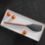2pcs Beechwood & silicone spatula charcoal - Top-Down View