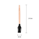 Beechwood & silicone basting brush charcoal - Side View