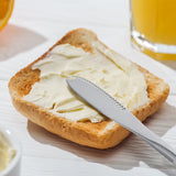 Brilliant Stainless Steel Butter Knife Serrated Edge Spreader - Front View
