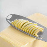 Brilliant Stainless Steel Butter Knife Serrated Edge Spreader - Side View