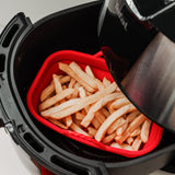Collapsible Silicone Air Fryer Oven Microwave Liner Rectangle - Side View
