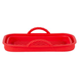 Collapsible Silicone Air Fryer Oven Microwave Liner Rectangle - 45-Degree Angle