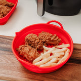 Collapsible Silicone Air Fryer Oven Microwave Liner Round - Top-Down View