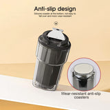 460ml Double wall insulated Coffee Cup Black - Side View