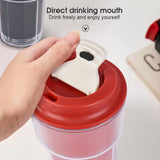2PC 460ml Double wall insulated Coffee Cup Red AND Black - Top-Down View