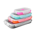 Cook Easy Set of 4 Collapsible Silicone Storage Container - Front View