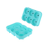 Easy Pop Silicone 6 Sphere Ice Cube Tray - Side View