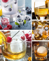 Easy Pop Silicone 6 Sphere Ice Cube Tray - Top-Down View