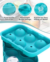 Easy Pop Silicone 6 Sphere Ice Cube Tray - 45-Degree Angle