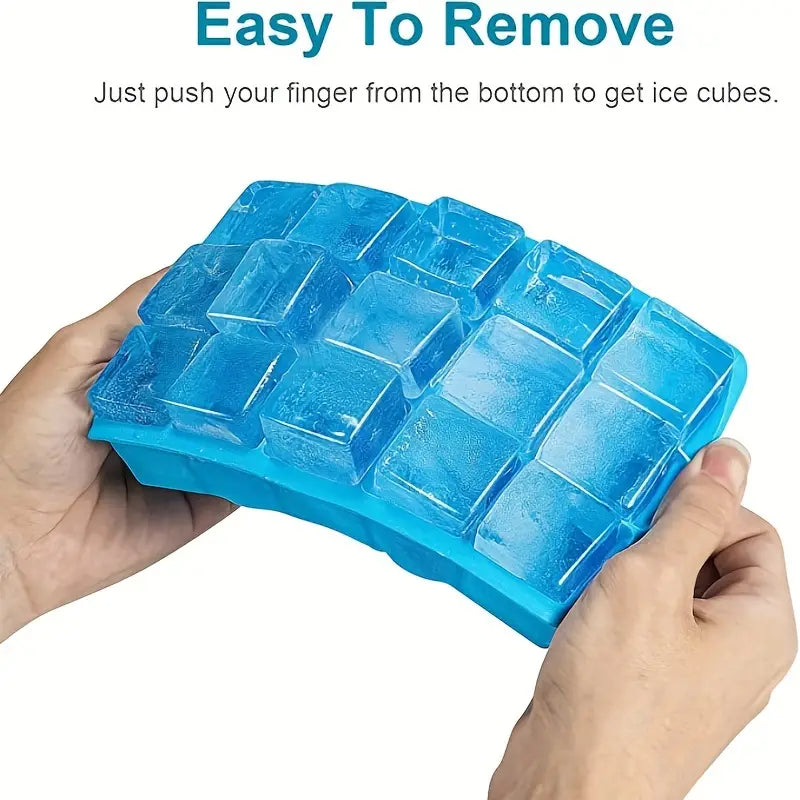 15 Grids Silicone Ice Tray Cube Molds