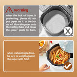 100 Pcs 16cm Round Disposable Unbleached Silicone Paper Dish Air-fryer Liner - 45-Degree Angle