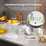 3 pcs Galvanised Iron Fruit Vegetable Storage Tins - Front View