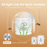 3 pcs Galvanised Iron Fruit Vegetable Storage Tins - 45-Degree Angle