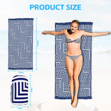 Rectangular Quick Dry Beach Towel with Tassel - Extra Image