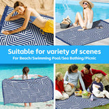 Rectangular Quick Dry Beach Towel with Tassel - Extra Image