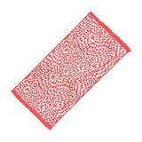 Rectangular Bath Beach Towel with Tassel -Red - Front View
