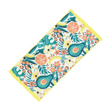 Rectangular Bath Beach Towel with Tassel -Yellow - Front View