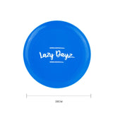 28cm Lazy Dayz Jumbo Neon Beach Frisbee - Blue - Side View