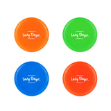 28cm Lazy Dayz Jumbo Neon Beach Frisbee - Blue - Top-Down View