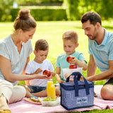 Food Safe Insulated Kids Lunch Box Cooler - Rainbow - Top-Down View